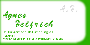 agnes helfrich business card